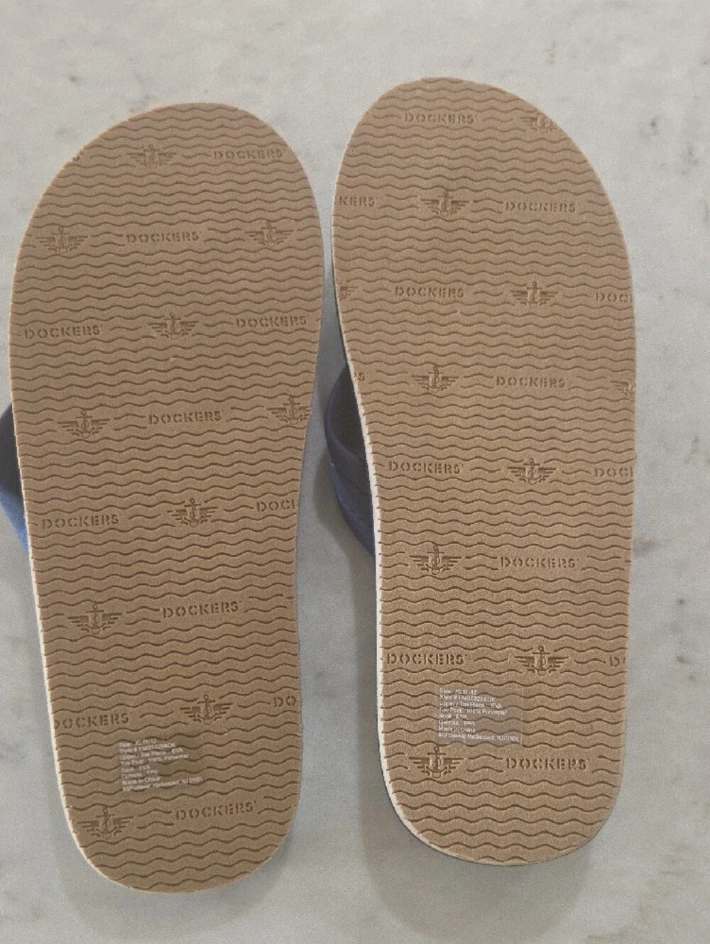 Levi's Navy Blue Striped Flip-Flops